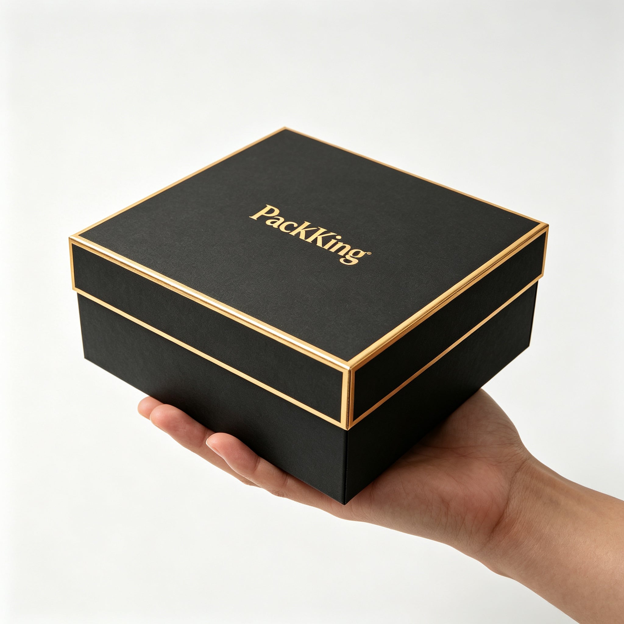 Custom Luxury Rigid Gift Boxes with Gold Foil Logo | Premium Gift Packaging Box