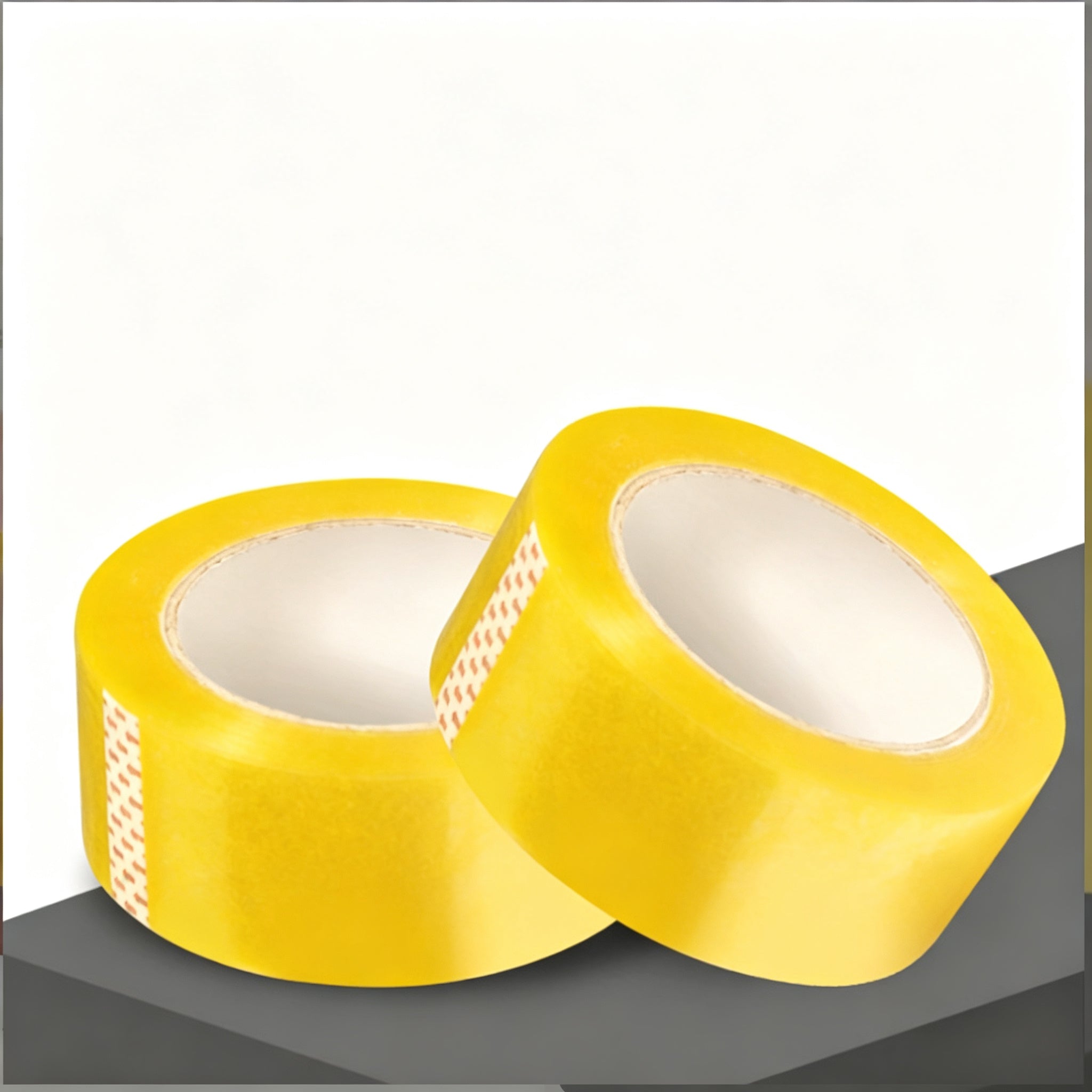 Yellow BOPP Packing Tape 45mm x 100m | Strong Adhesive Carton Sealing Tape