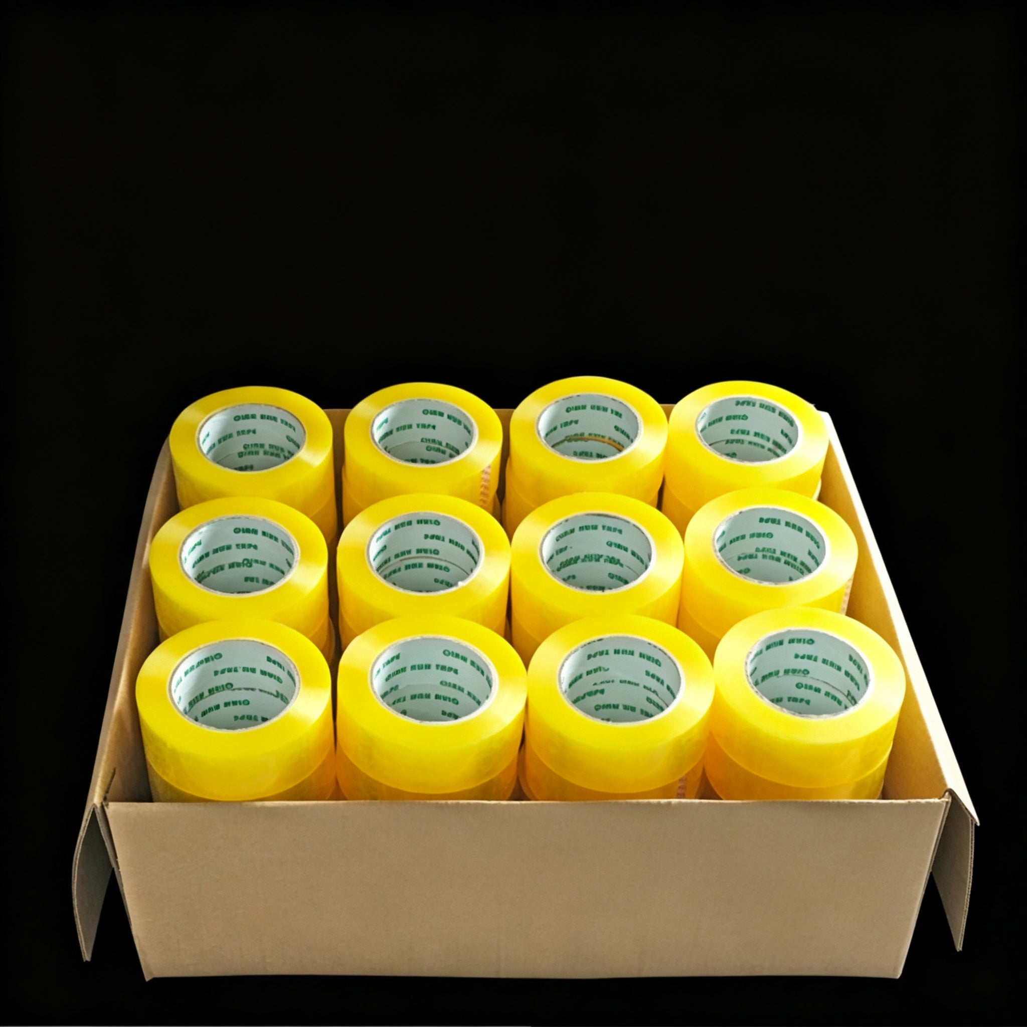 Yellow BOPP Packing Tape 45mm x 100m | Strong Adhesive Carton Sealing Tape