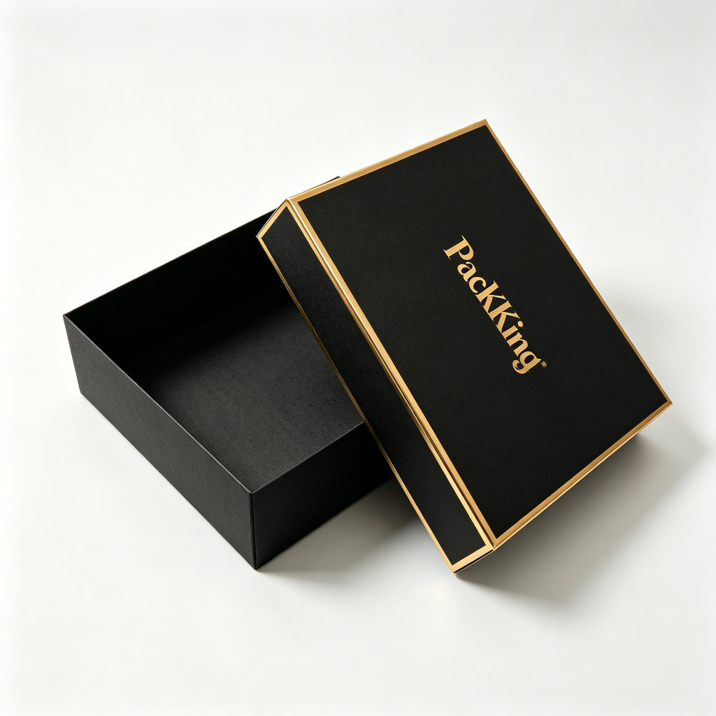 Custom Luxury Rigid Gift Boxes with Gold Foil Logo | Premium Gift Packaging Box