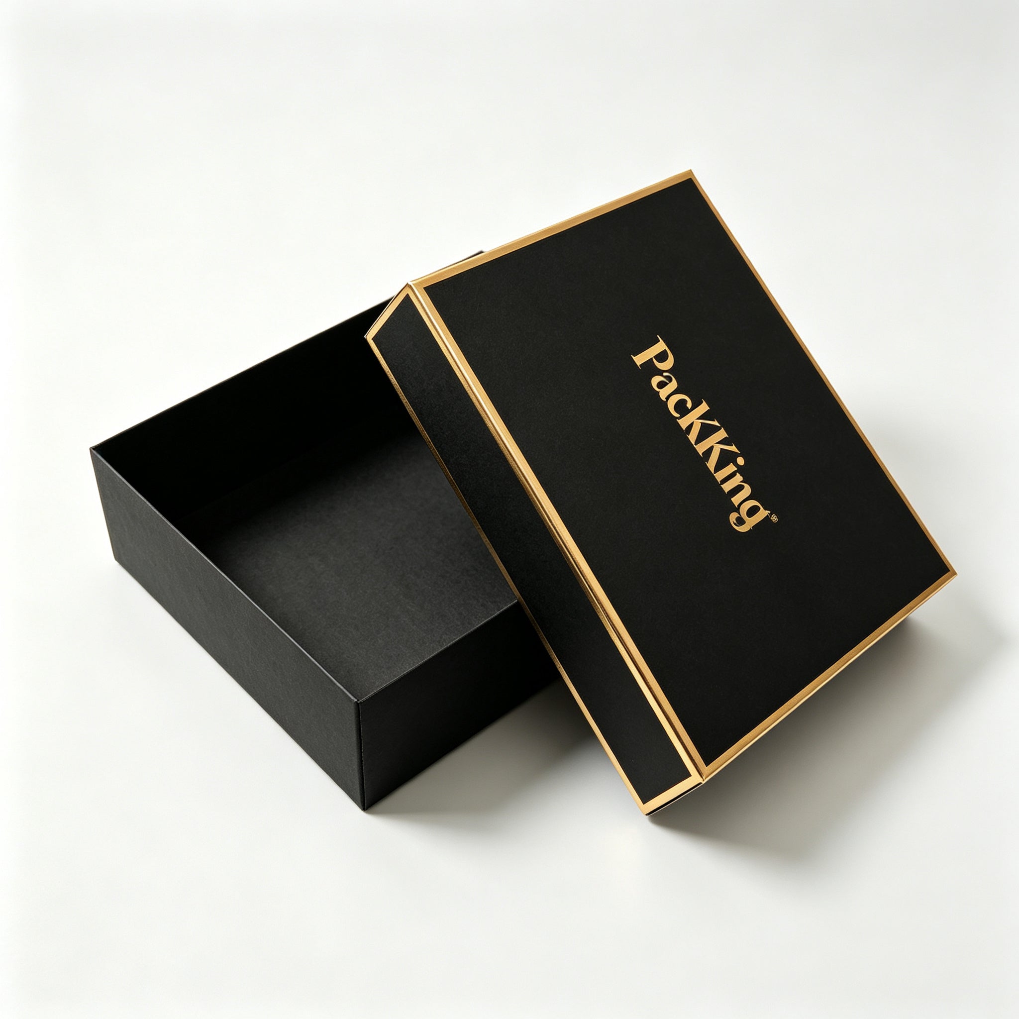 Custom Luxury Rigid Gift Boxes with Gold Foil Logo | Premium Gift Packaging Box
