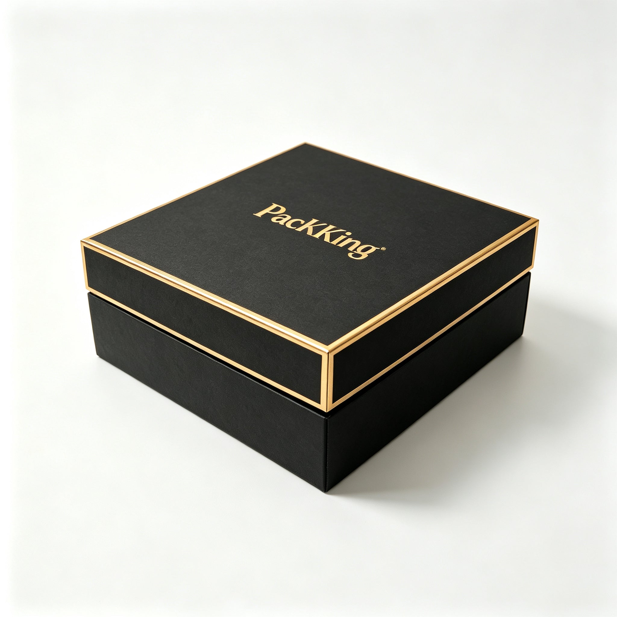 Custom Luxury Rigid Gift Boxes with Gold Foil Logo | Premium Gift Packaging Box